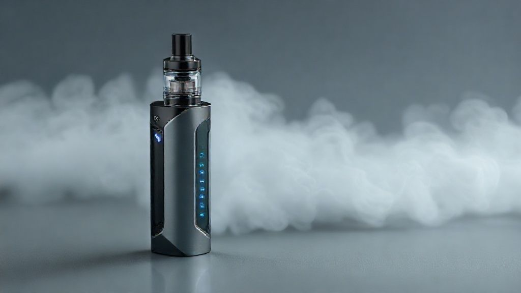 未来感电子烟设备，流线型设计，融合智能科技和环保材料，代表行业最新趋势